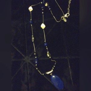 Coldwater Creek Blue Stone Statement Necklace